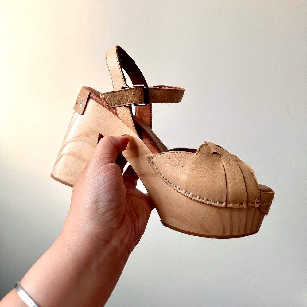 Free People Orion Woven Clogs in Natural